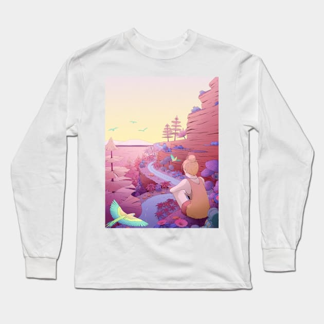 Wonder Long Sleeve T-Shirt by Camila Illustration